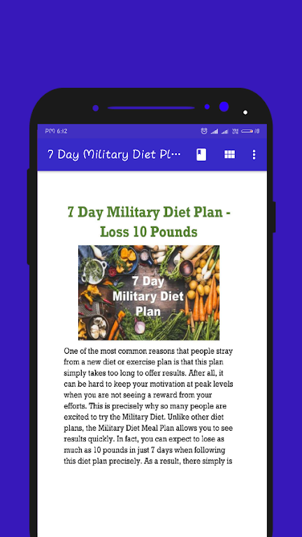 7 Day Military Diet Plan Screenshot3