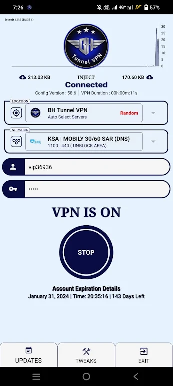 BH Tunnel VPN Screenshot3