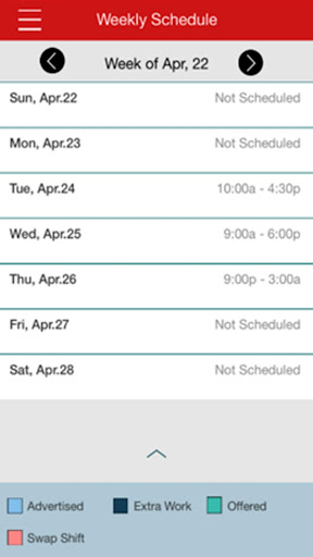 CVS mySchedule ESS Screenshot2