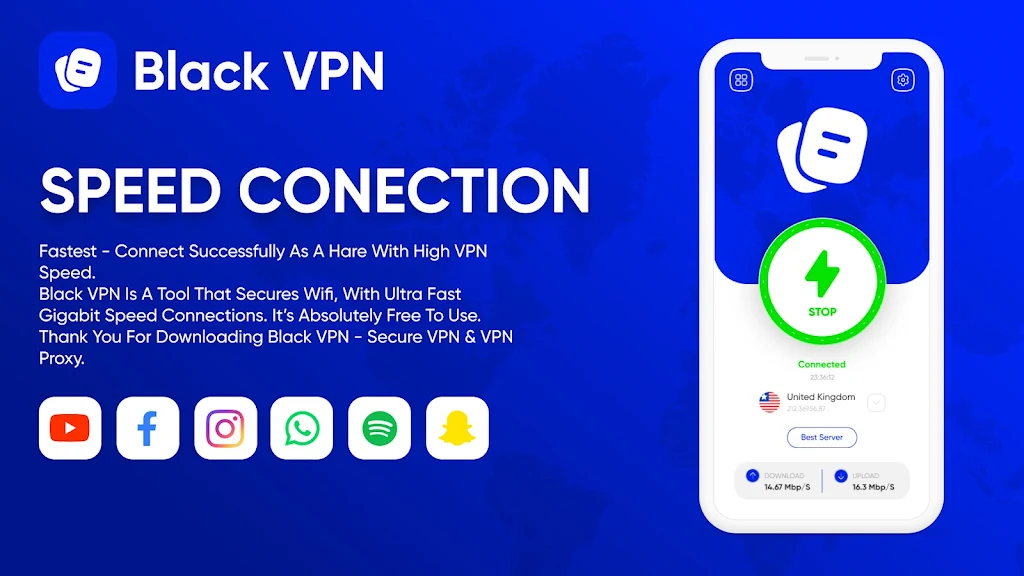 Black vpn | safe & powerfull Screenshot3