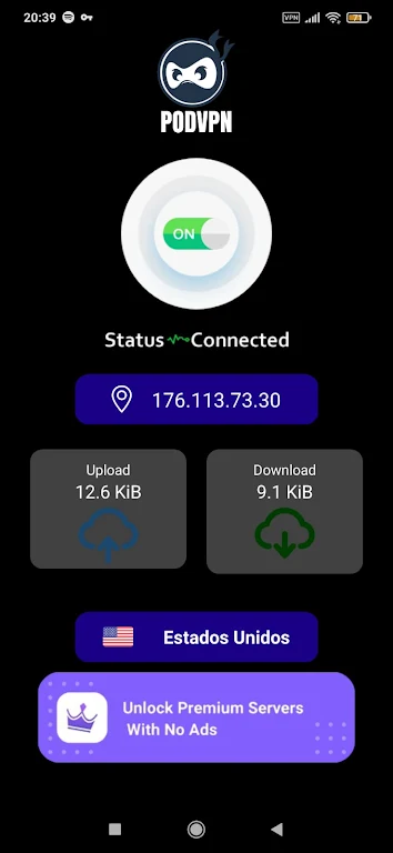 PodVPN - Ninja of Privacy Screenshot2
