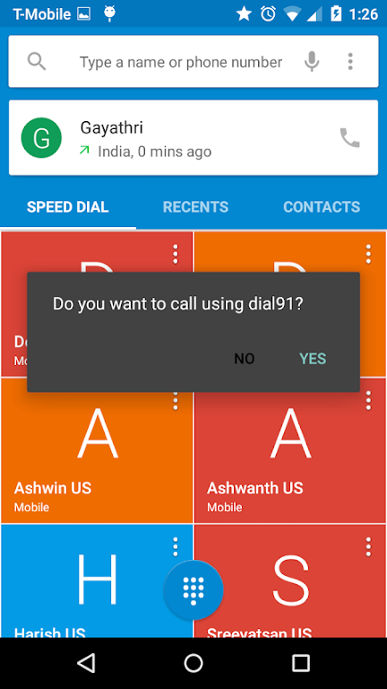 Dial91- Easy Dialer Screenshot1