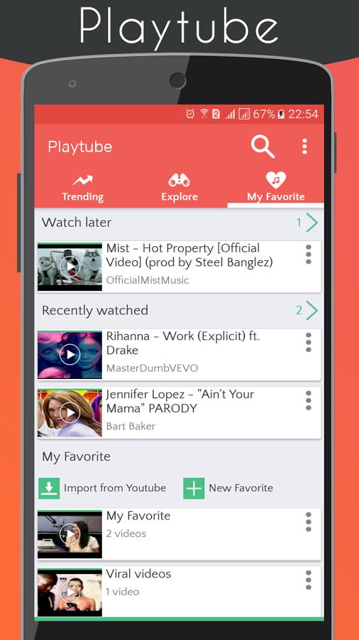 PlayTube for YouTube demo Screenshot4