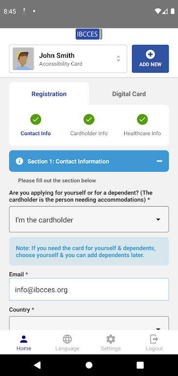 IBCCES Accessibility Card Screenshot2