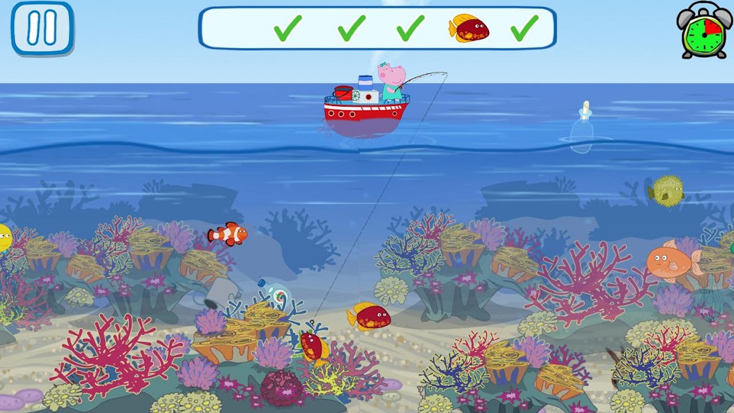 Funny Kids Fishing Games Mod Screenshot3