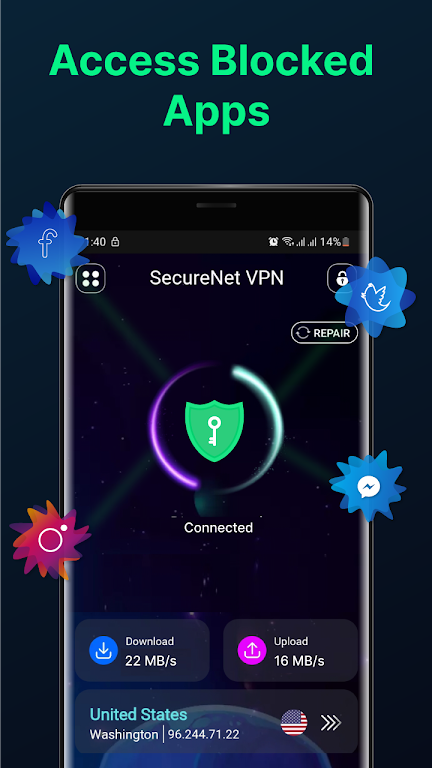 SecureNet VPN - Safer VPN Screenshot3