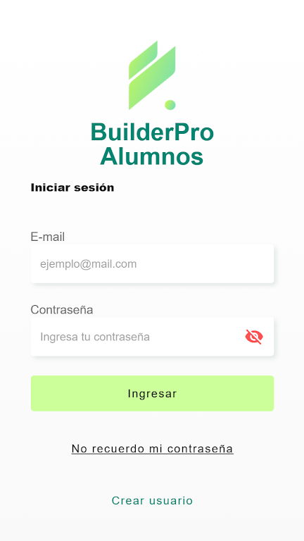 BuilderPro Alumnos Screenshot1