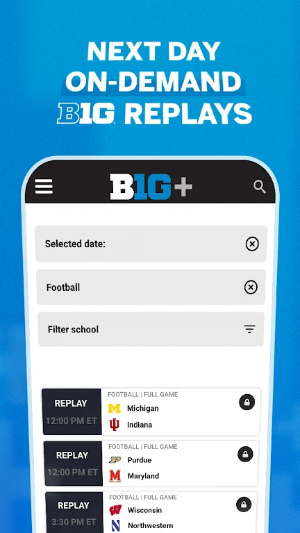 B1G+: Watch College Sports Screenshot3