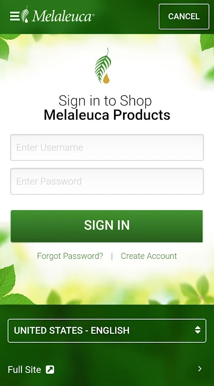 Melaleuca Login Screenshot2