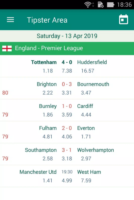 Football matches TipsterArea Screenshot3