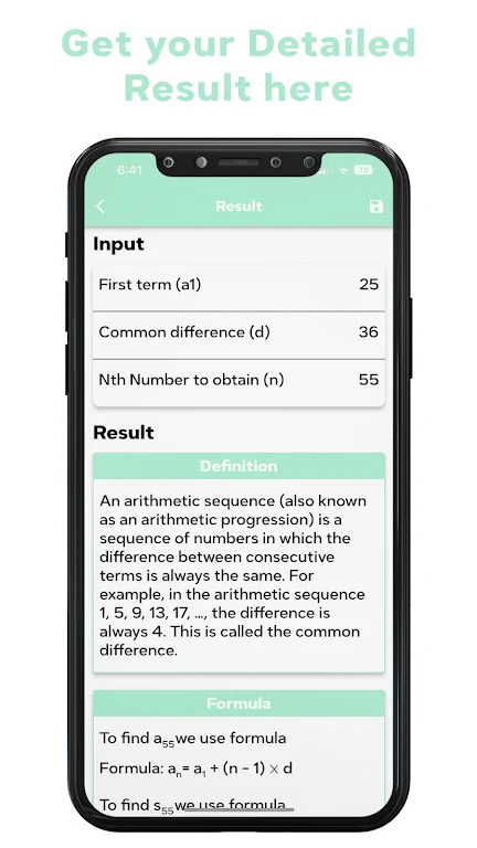 Arithmetic Sequence Calculator Screenshot2