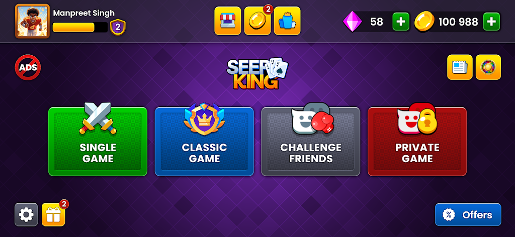 Seep King - Online Card Game Screenshot1