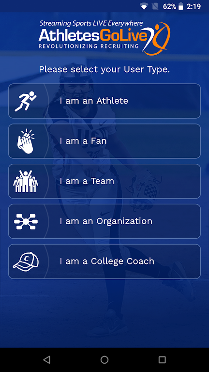 AthletesGoLive Screenshot1