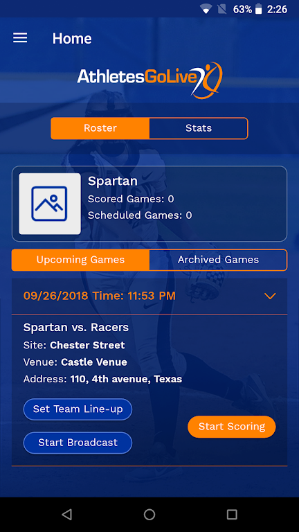 AthletesGoLive Screenshot3