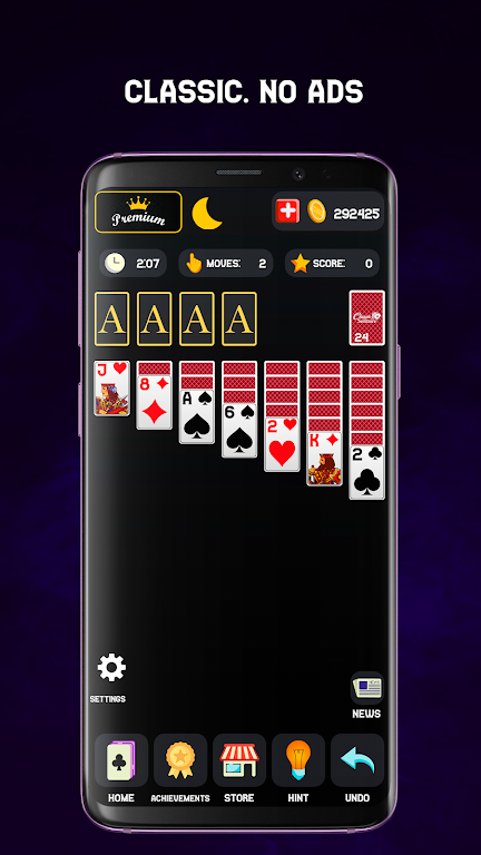 Classic Solitaire - Dark Mode Screenshot1