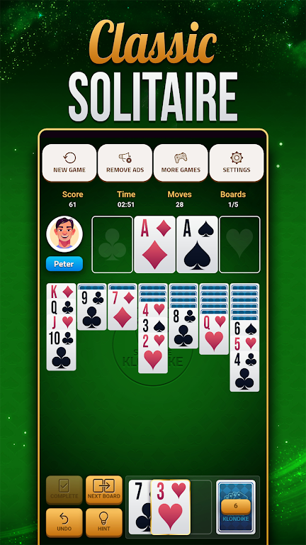 Klondike Solitaire Offline Screenshot1