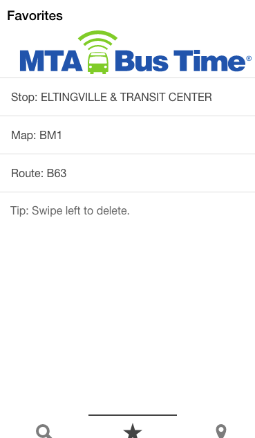 MTA Bus Time Screenshot1