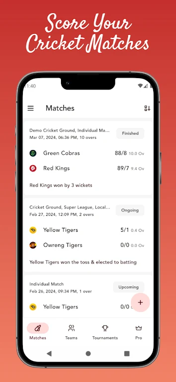 CricScorer-Cricket Scoring App Screenshot1