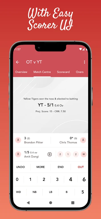 CricScorer-Cricket Scoring App Screenshot2
