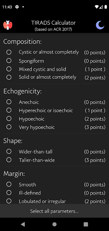 TIRADS Calculator Screenshot3