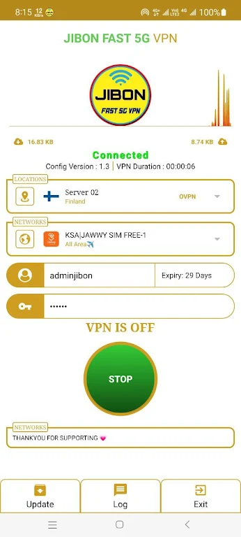 JIBOON FAST 5G VPN Screenshot1