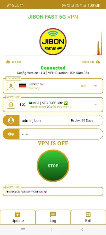 JIBOON FAST 5G VPN Screenshot3