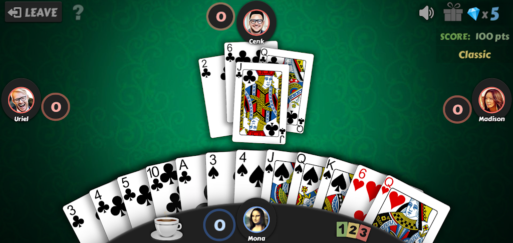 Hearts - Offline Card Game Screenshot1