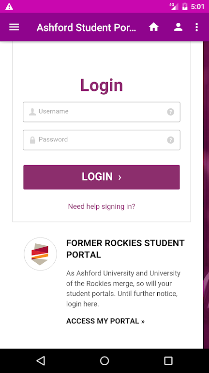 Ashford Student Portal Screenshot2