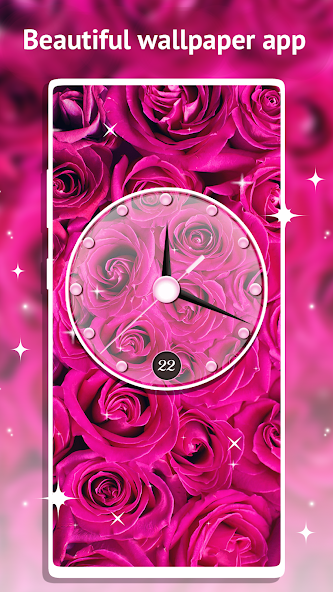 Rose Clock Live Wallpaper Mod Screenshot1