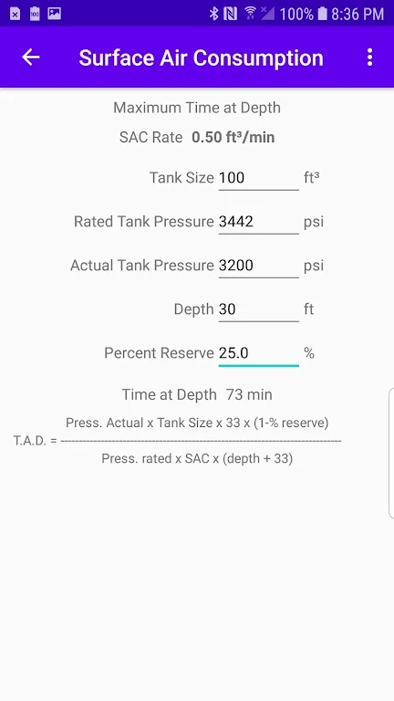 Surface Air Consumption Screenshot3