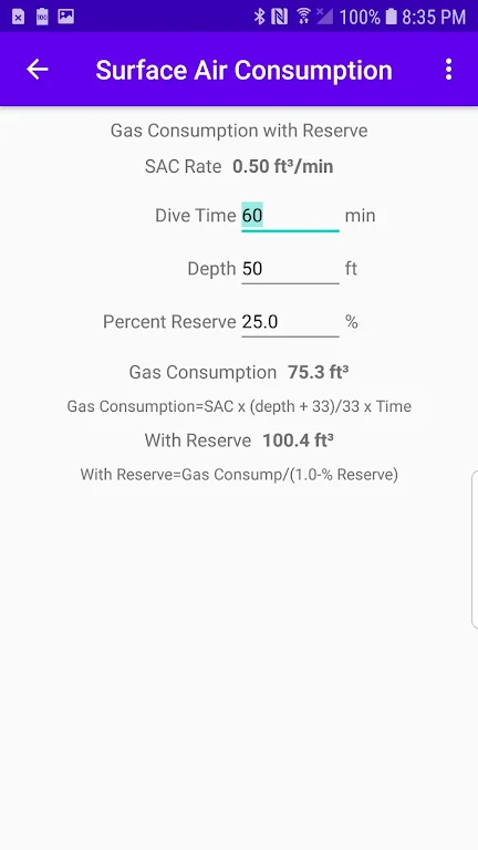 Surface Air Consumption Screenshot1