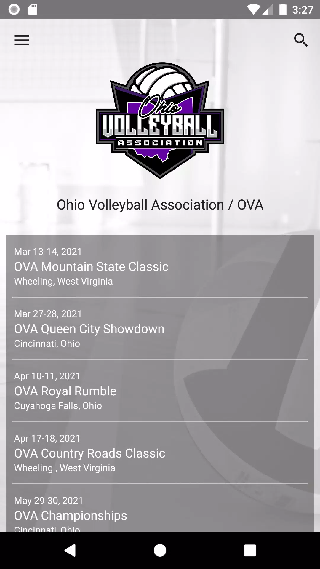 Ohio Volleyball Association Screenshot3