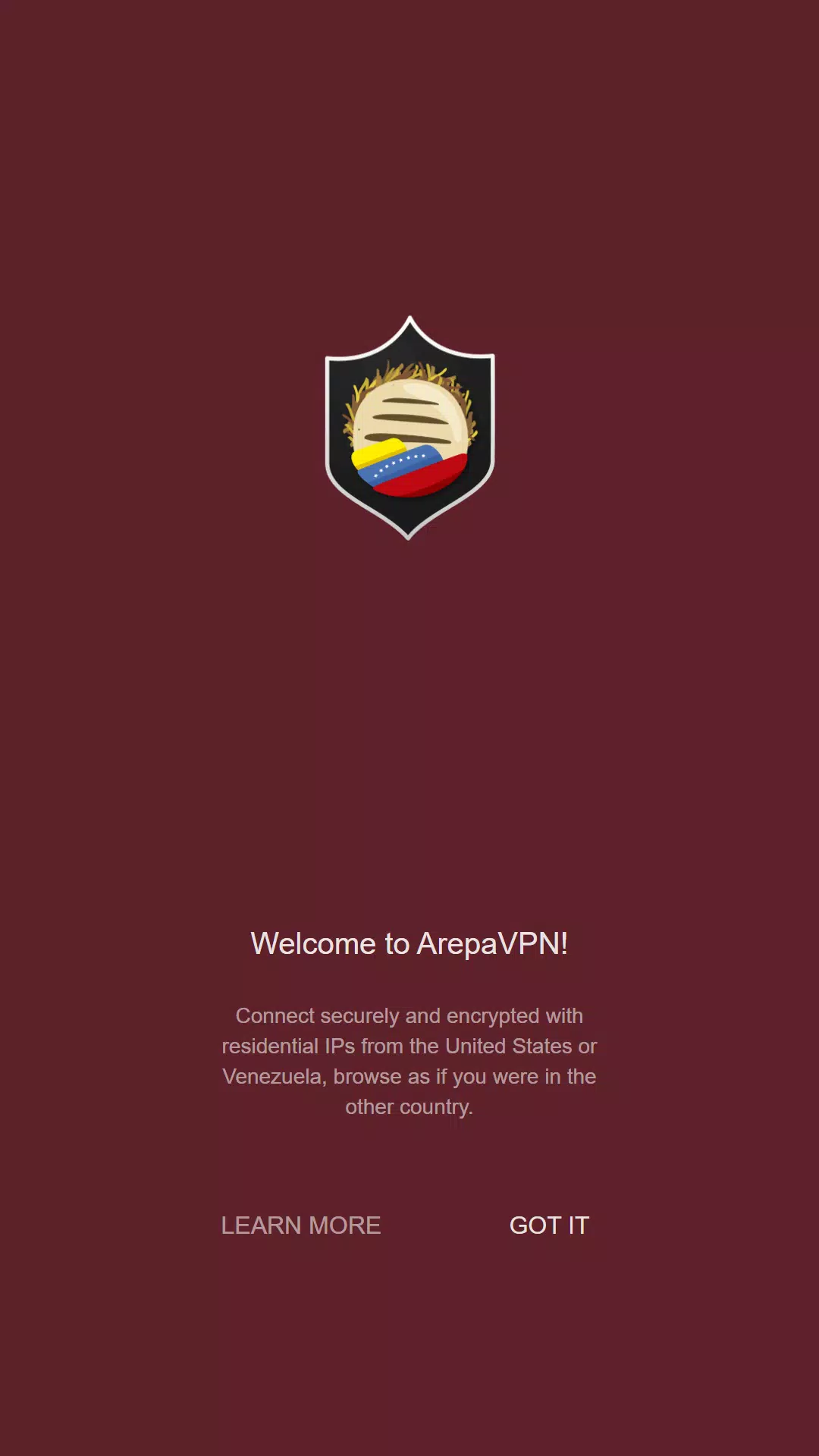 ArepaVPN - Venezuela VPN Proxy Screenshot2