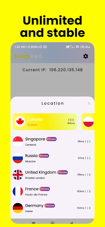 Snap VPN: Secure VPN Quick VPN Screenshot3