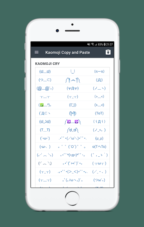 (๑￫ܫ￩) Kaomoji Copy and Paste Screenshot3