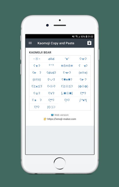 (๑￫ܫ￩) Kaomoji Copy and Paste Screenshot2