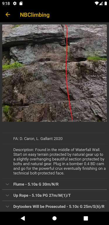 New Brunswick Climbing Guide Screenshot4