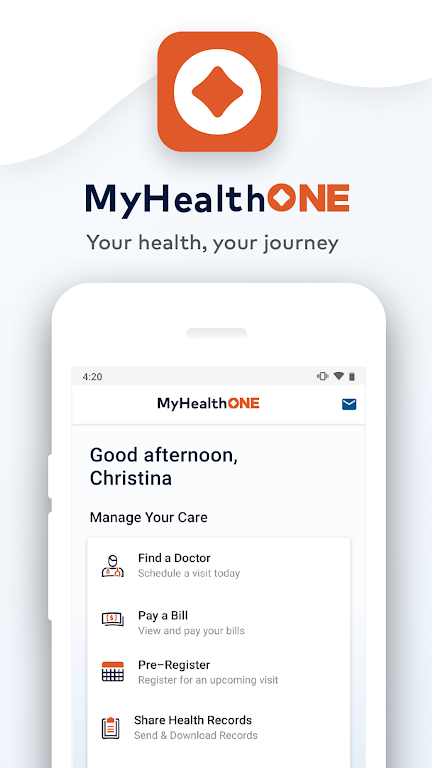 MyHealthONE Screenshot1