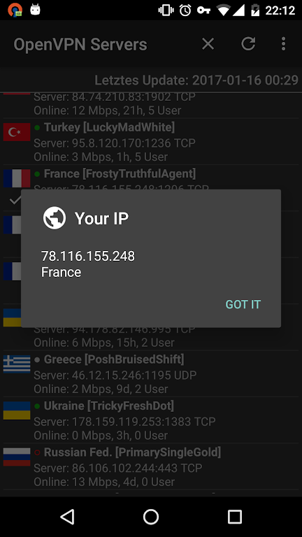 VPN SERVI Screenshot1