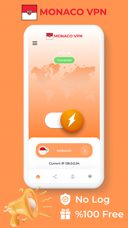 Monaco VPN - Private Proxy Screenshot1
