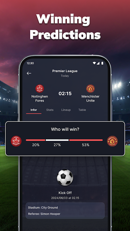 MatchLive: Football Live Score Screenshot1