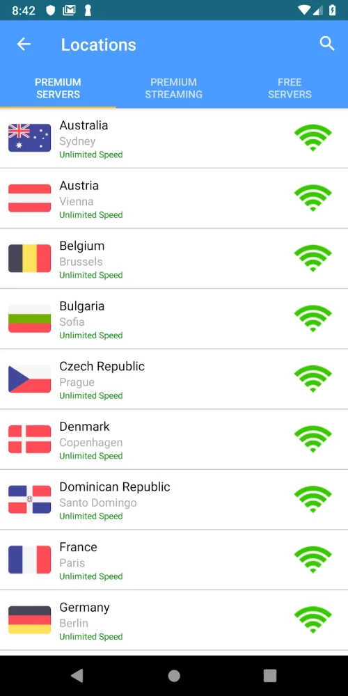 Free VPN unlimited secure 60 locations by CyberVPN Screenshot3