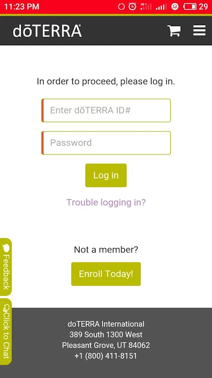 doTERRA LOGIN Screenshot3