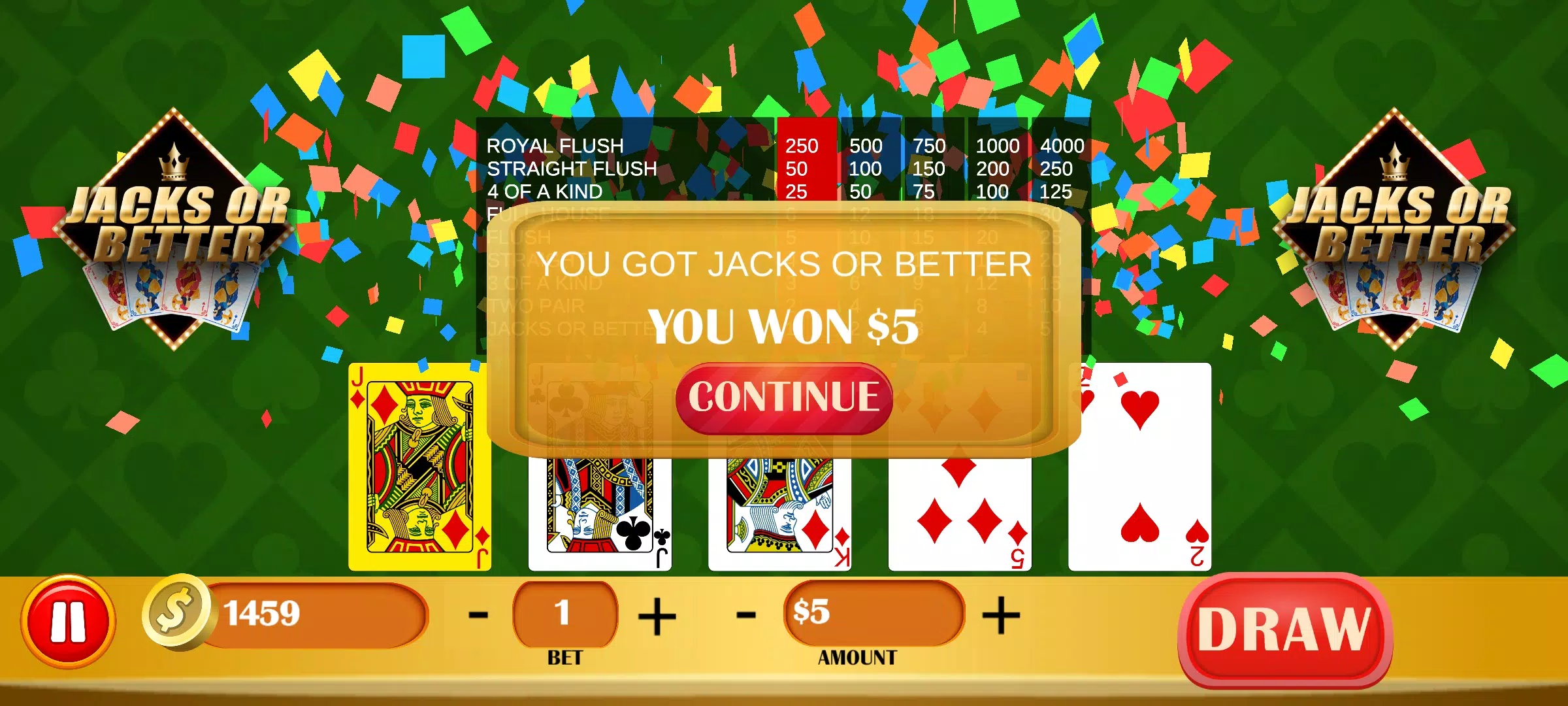 Video Poker Screenshot1