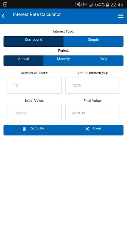 CalcInterest - Interest Rate Screenshot3