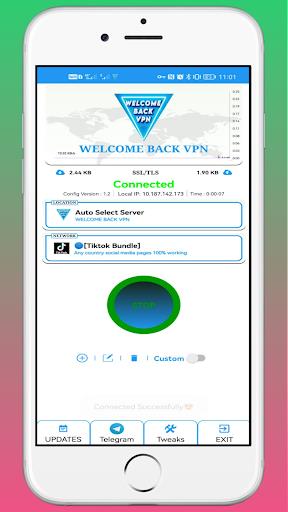 WELCOME BACK VPN Screenshot1