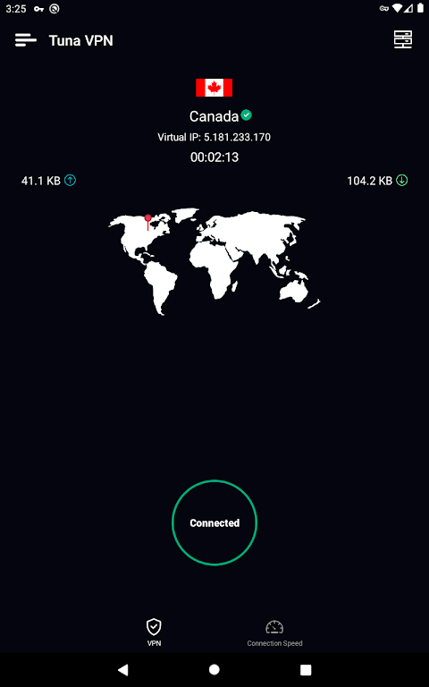 Tuna VPN - Free, Fast & Unlimited Proxy VPN Server Screenshot1