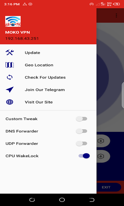 Moko VPN - Free Fast SHH/HTTP/SSL Tunnel Screenshot2