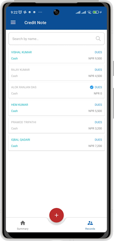 Credit Note - Payment Tracker Screenshot3