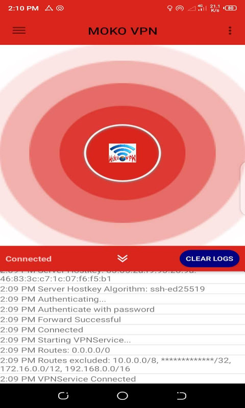 Moko VPN - Free Fast SHH/HTTP/SSL Tunnel Screenshot4